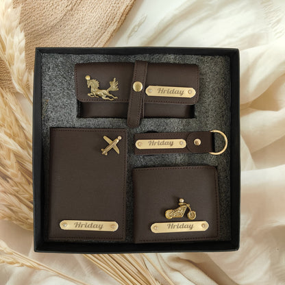 Personalised Premium Imported Leather Men’s Wallet Combo