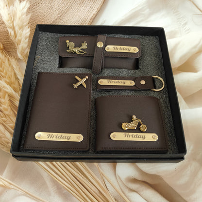 Personalised Premium Imported Leather Men’s Wallet Combo