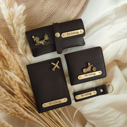 Personalised Premium Imported Leather Men’s Wallet Combo