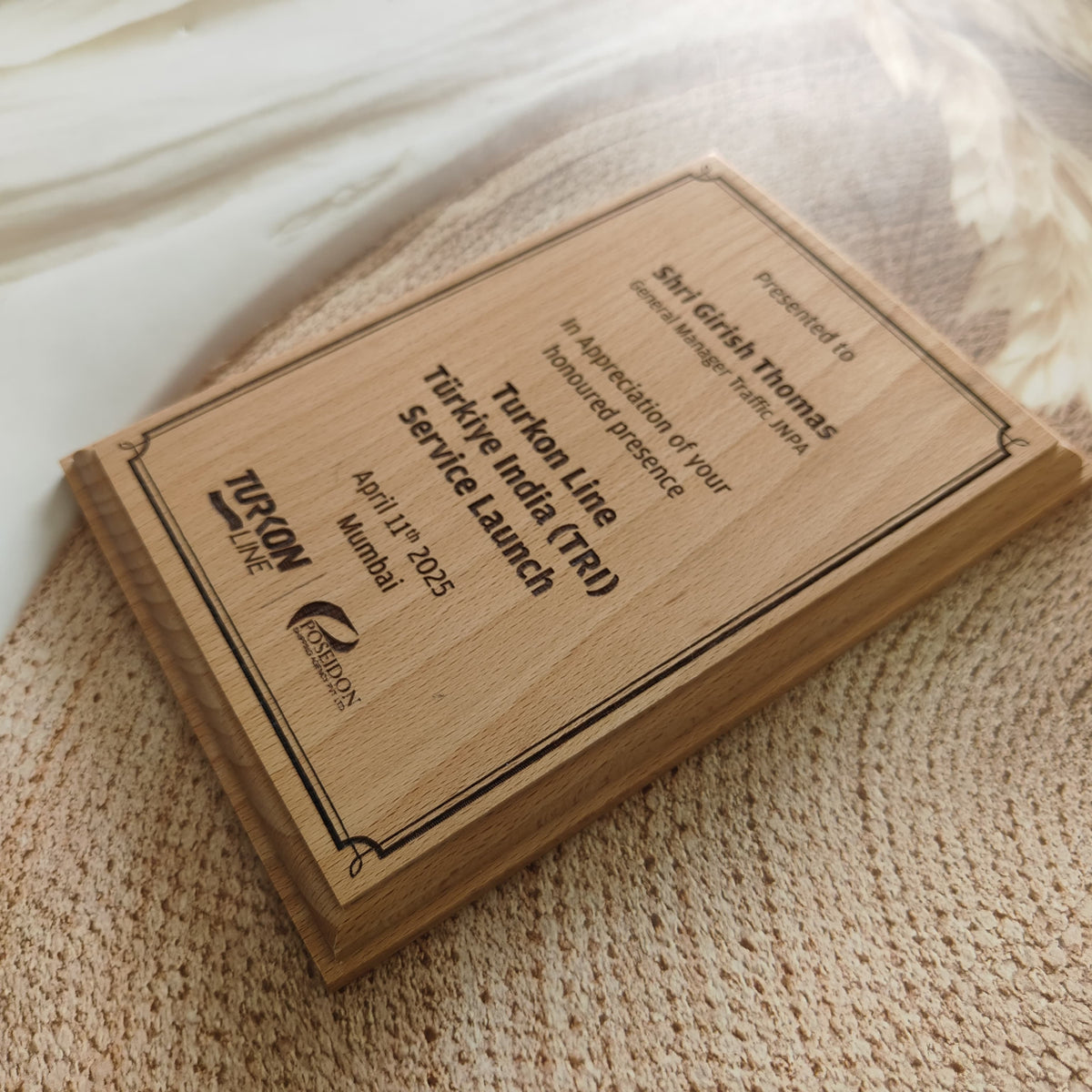 Personalized Wooden Appreciation Plaque for Guests