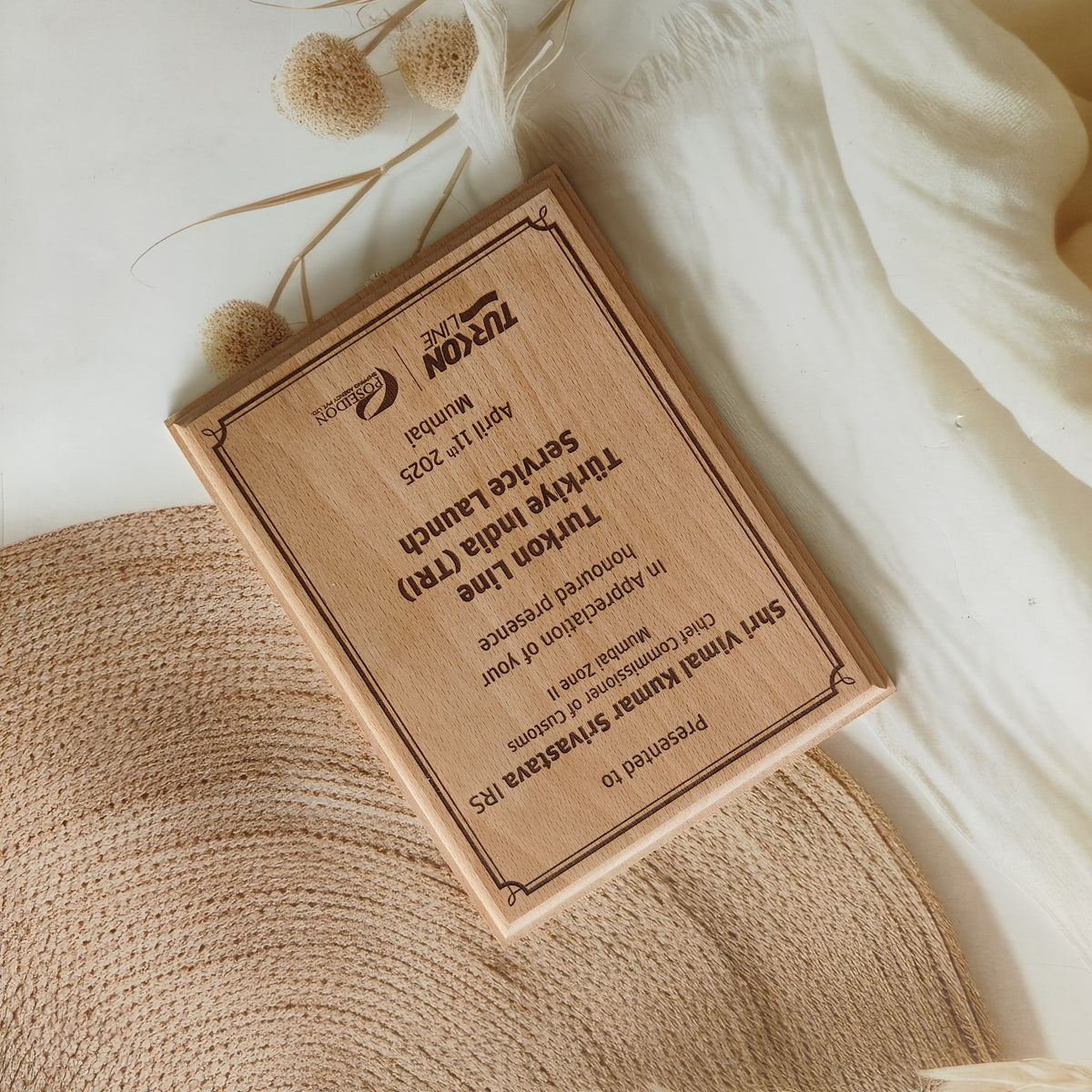 Personalized Wooden Appreciation Plaque for Guests