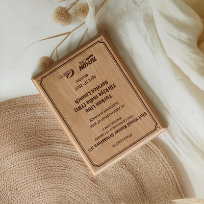 Personalized Wooden Appreciation Plaque for Guests