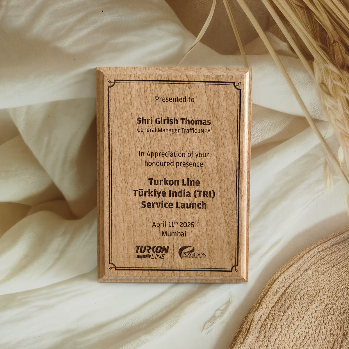 Personalized Wooden Appreciation Plaque for Guests