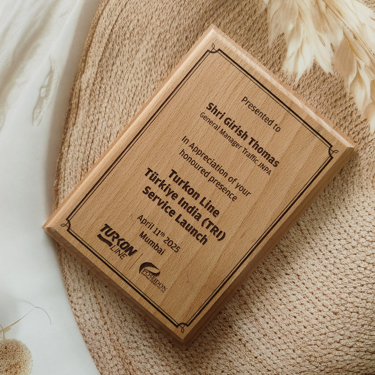 Personalized Wooden Appreciation Plaque for Guests