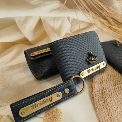 Personalised Denim Wallet Combo For Men’s