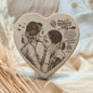 Personalized Engraved Wooden Heart Plaque for Mom