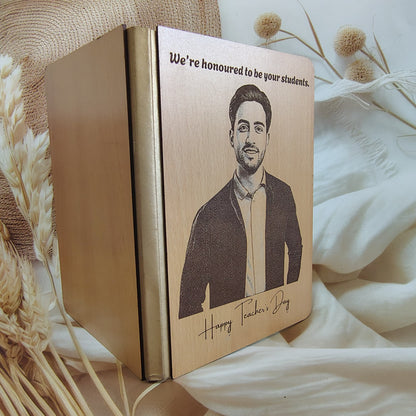 Personalised Engrave Wooden Diary
