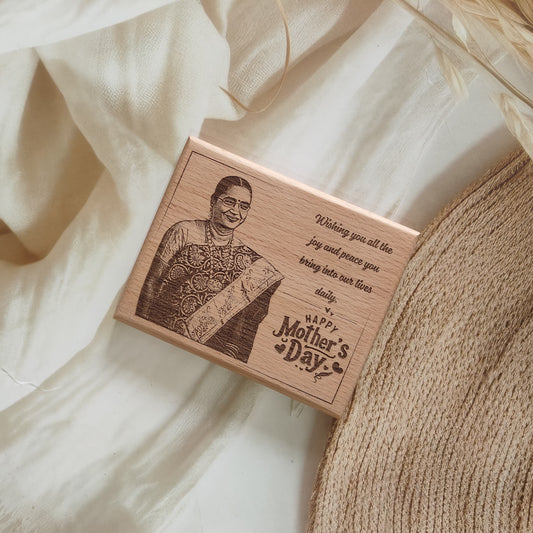 Personalised Engraved Mother's Day Wooden Photo Frame| Plaque - Giftairs