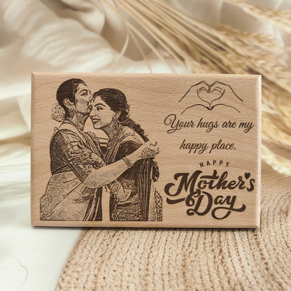 Happy Mother’s Day Engraved Wooden Photo Frame|Plaque