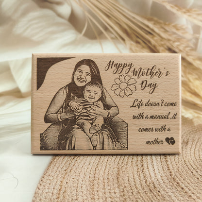 Happy Mother’s Day Engraved Wooden Photo Frame