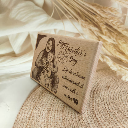 Happy Mother’s Day Engraved Wooden Photo Frame