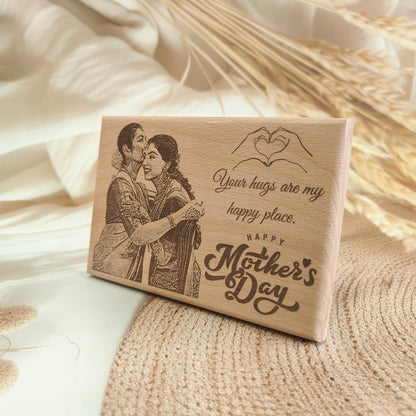 Happy Mother’s Day Engraved Wooden Photo Frame|Plaque