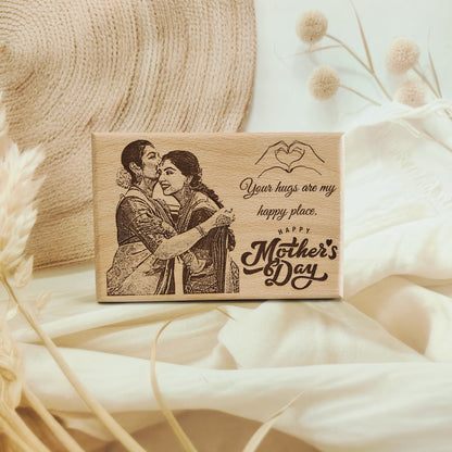 Happy Mother’s Day Engraved Wooden Photo Frame|Plaque