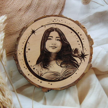 Personalized Engraved Wooden Photo Plaque for Her