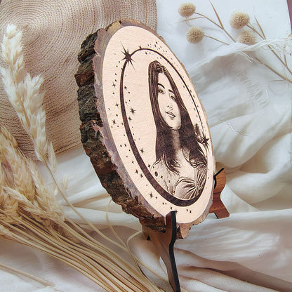 Personalized Engraved Wooden Photo Plaque for Her