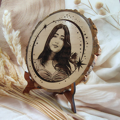 Personalized Engraved Wooden Photo Plaque for Her