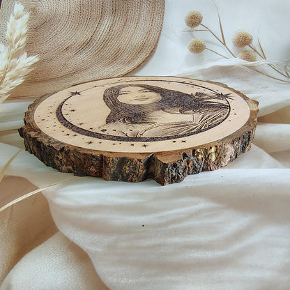 Personalized Engraved Wooden Photo Plaque for Her