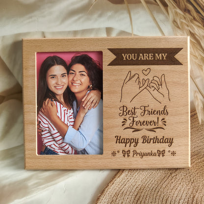 Personalized Best Friend Engraved Wooden Photo Frame