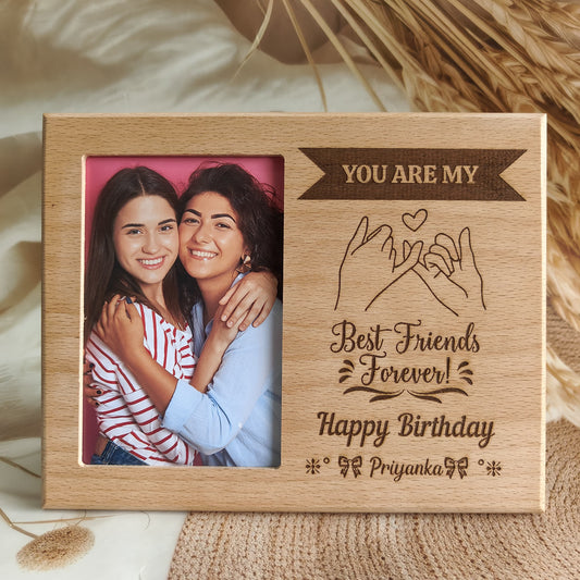 Personalized Best Friend Engraved Wooden Photo Frame