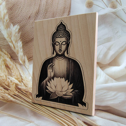 Personalized Engraved Buddha Wooden Plaque Decor