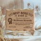 Best Boss Ever Personalized Wooden Award Plaque!