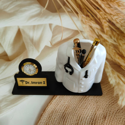 Personalized Engraved Doctors Coat Pen Stand