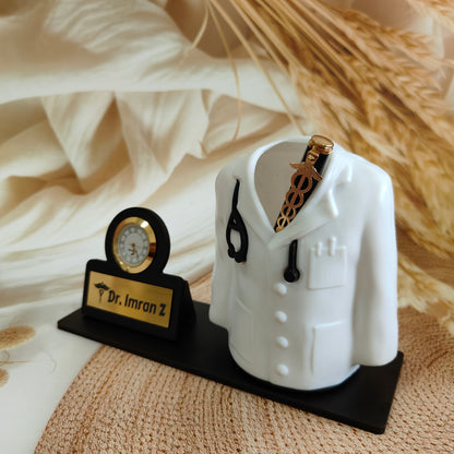 Personalized Engraved Doctors Coat Pen Stand With Pen