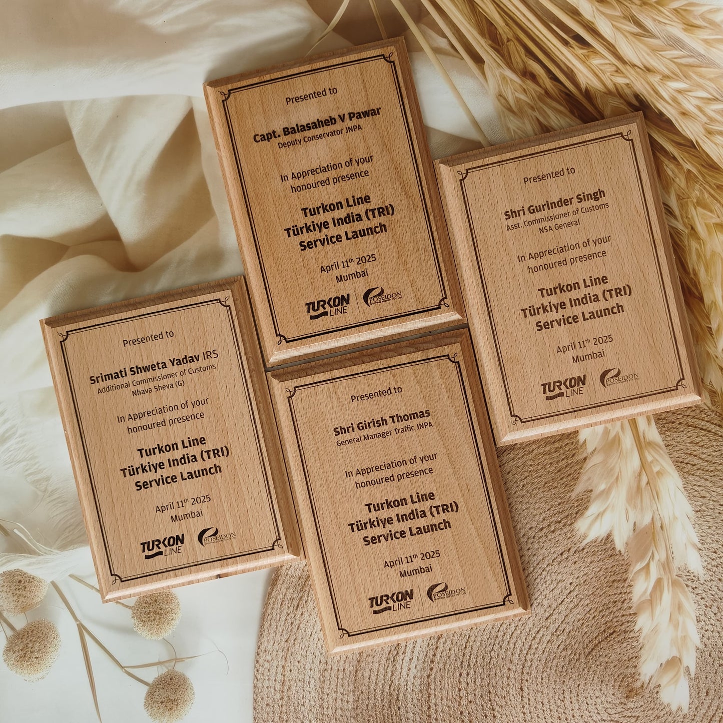 Personalized Engraved Moulded Wooden Photo Frame For Corporate Gifting