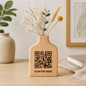 Customise Wooden QR Code Sign Logo with Stand